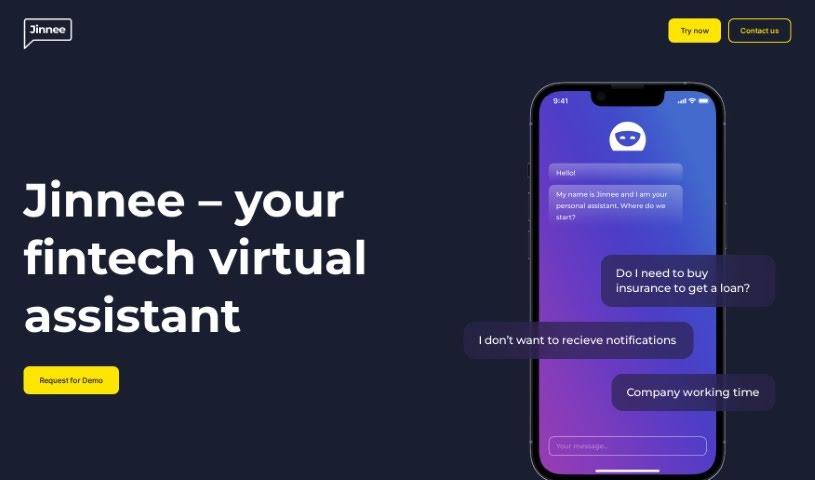 Screenshot of Jinnee For Fintech
