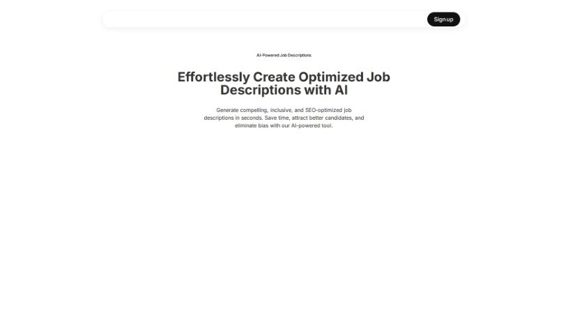 Screenshot of Jobdescriptiongenerator