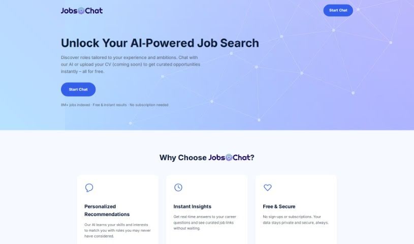 Screenshot of JobsChat