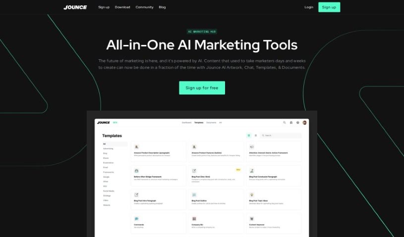 Screenshot of Jounce AI
