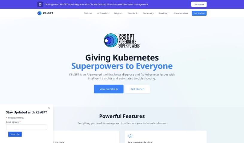 Screenshot of K8sGPT