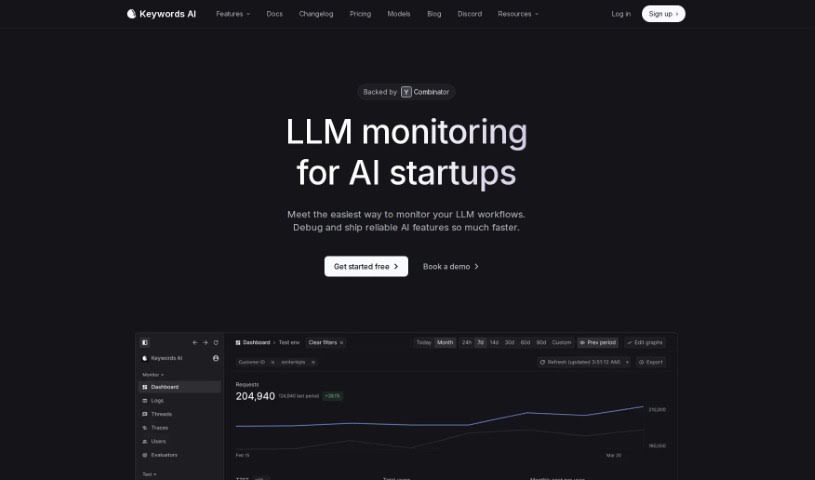 Screenshot of Keywords AI