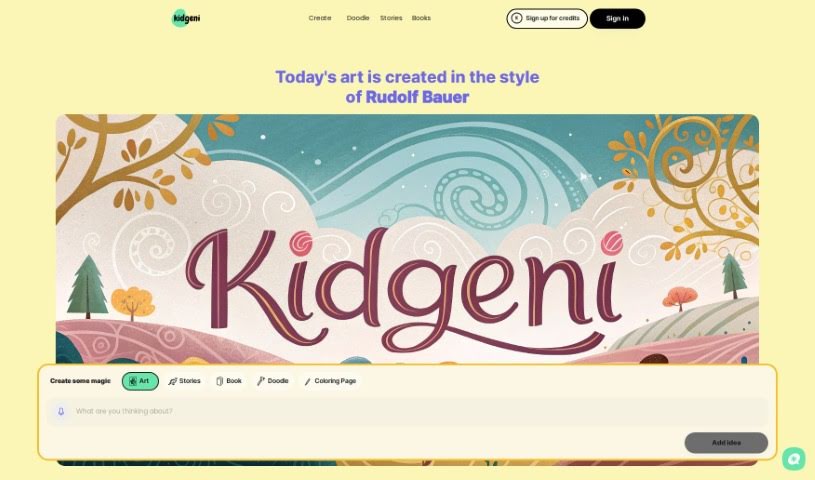 Screenshot of Kidgeni