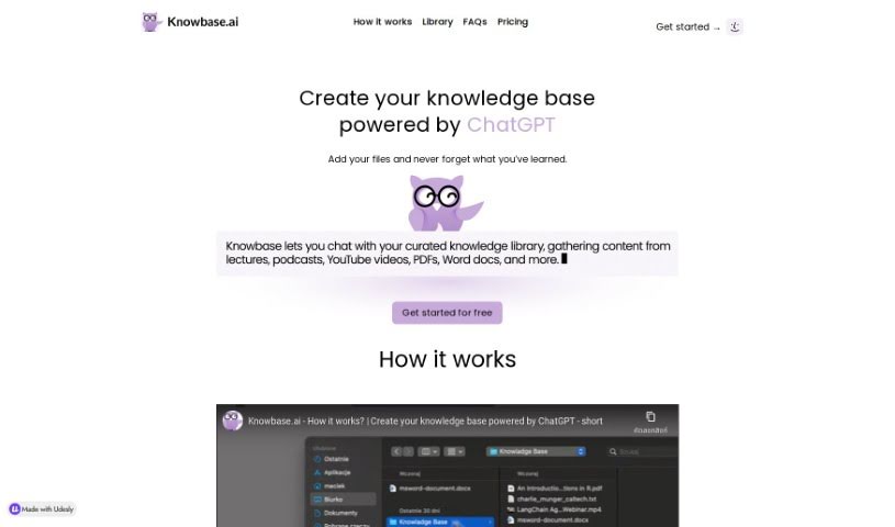 Screenshot of Knowbase.ai
