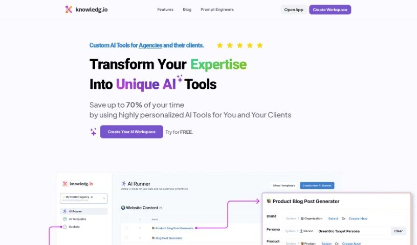 Screenshot of Knowledg.io