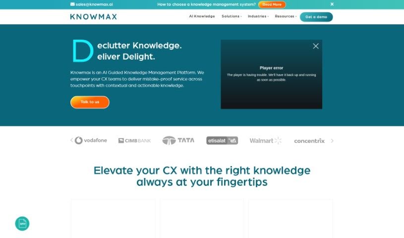 Screenshot of Knowmax