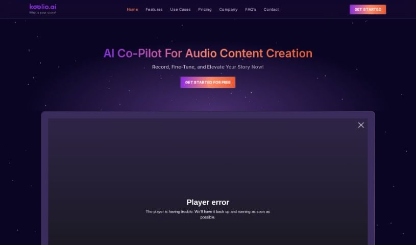 Screenshot of Koolio.ai