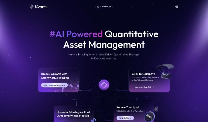 Screenshot of Kvants AI