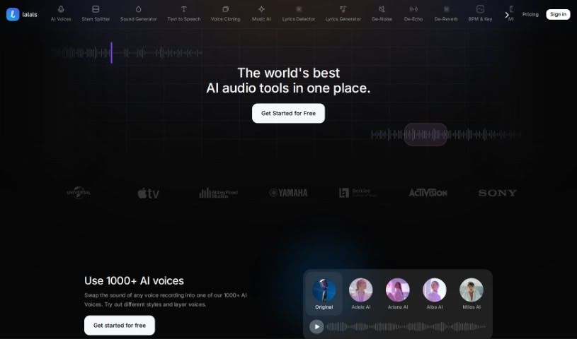 Screenshot of Lalals