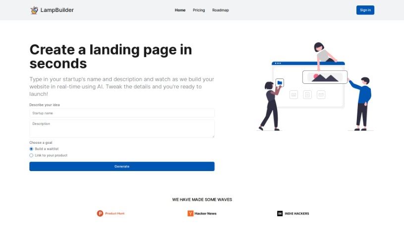 Screenshot of Lampbuilder