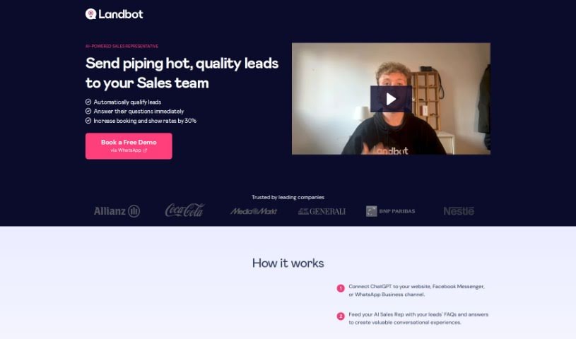 Screenshot of Landbot