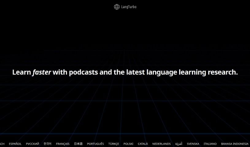 Screenshot of LangTurbo