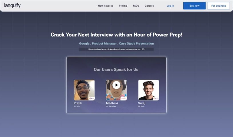 Screenshot of Languify