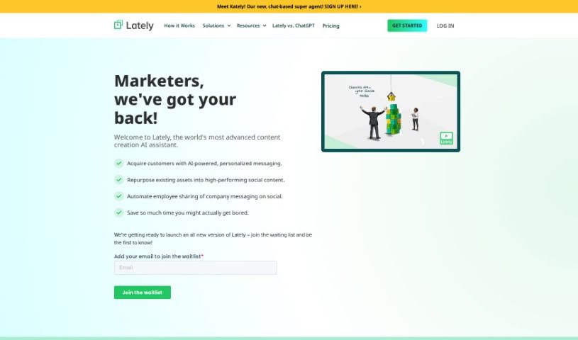 Screenshot of Lately AI