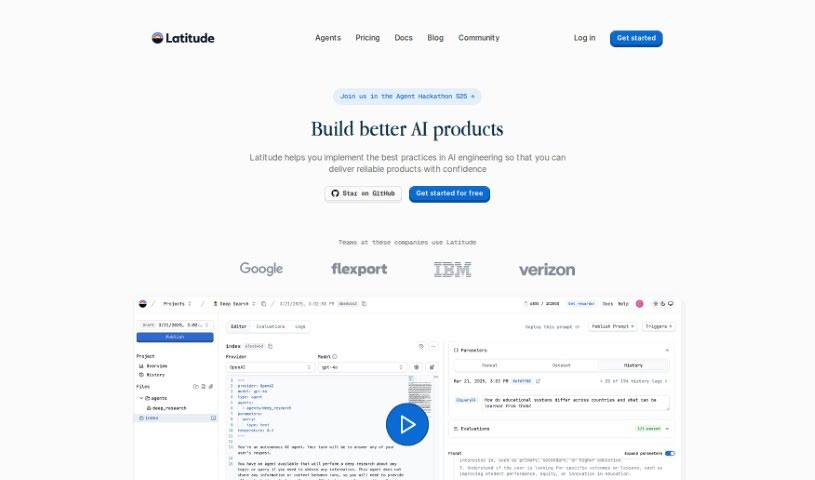 Screenshot of Latitude