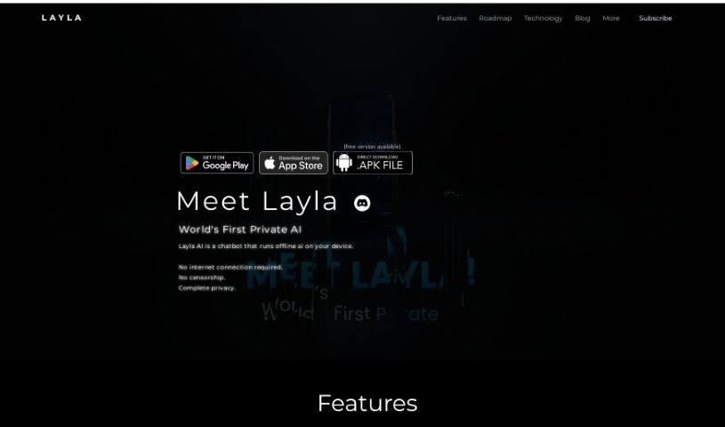 Screenshot of Layla