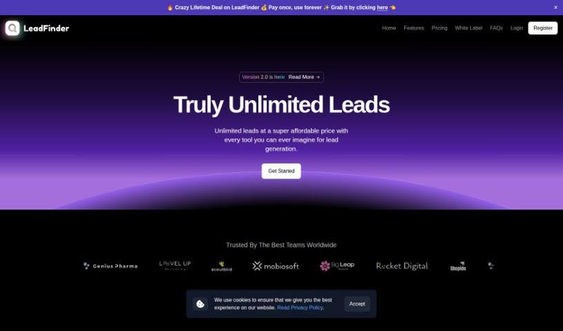 Screenshot of Leadfinder
