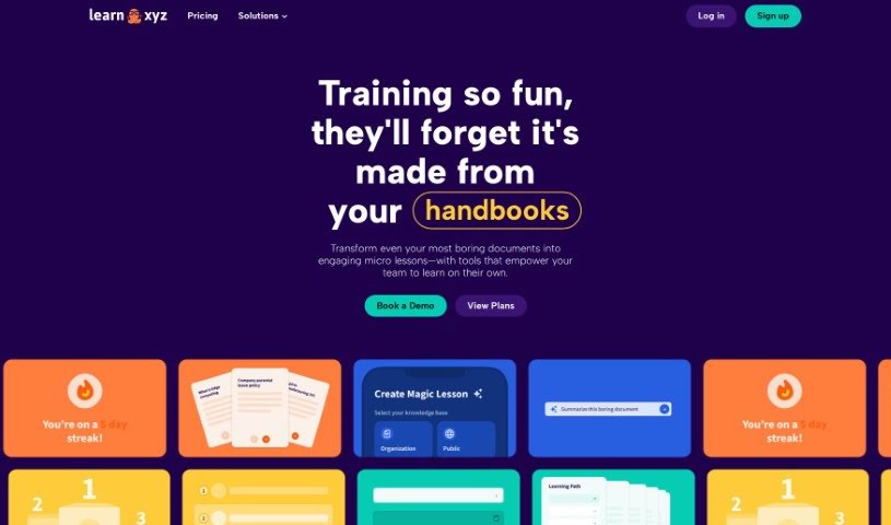 Screenshot of Learn.xyz