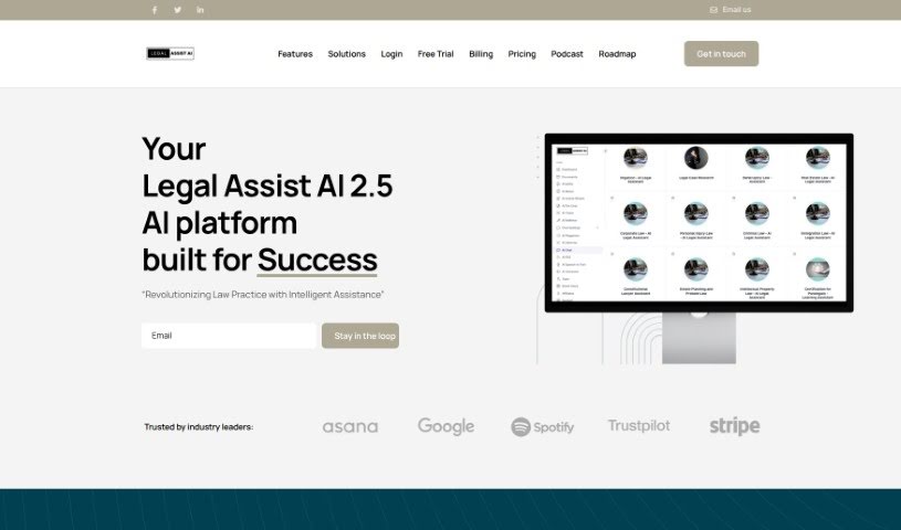 Screenshot of Legal Assist AI 2.0