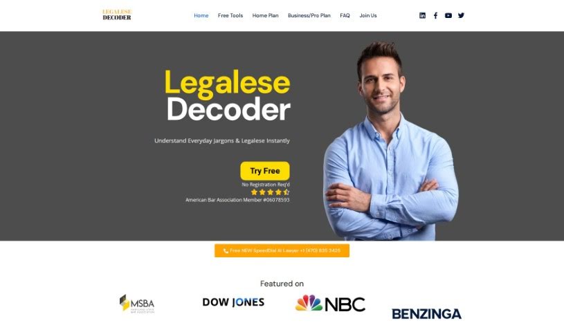 Screenshot of Legalese Decoder
