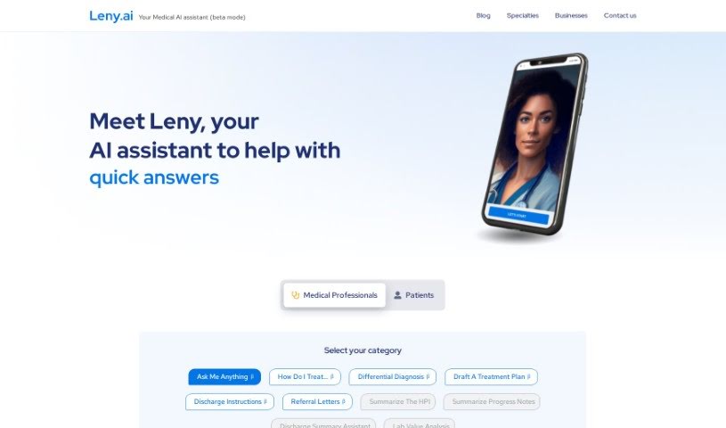 Screenshot of Leny.ai