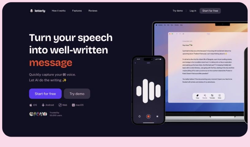 Screenshot of Letterly