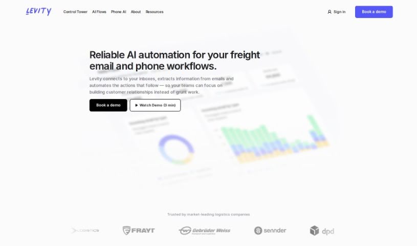 Screenshot of Levity AI