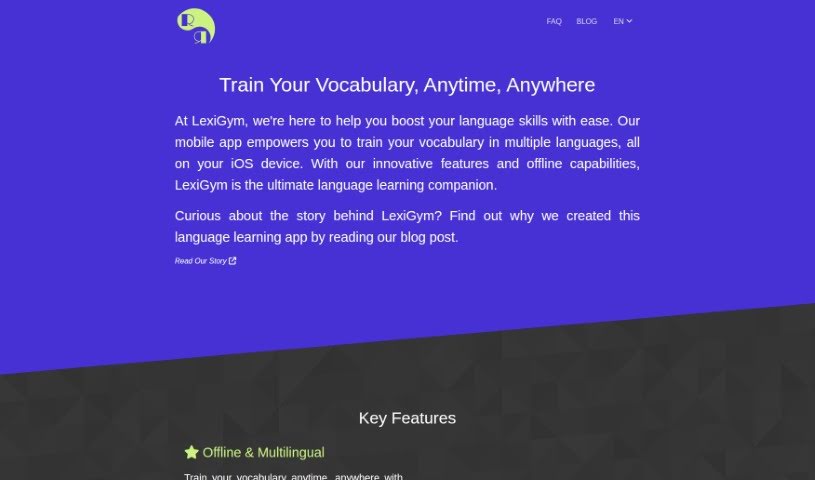 Screenshot of Lexigym