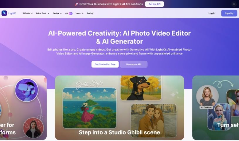 Screenshot of LightX