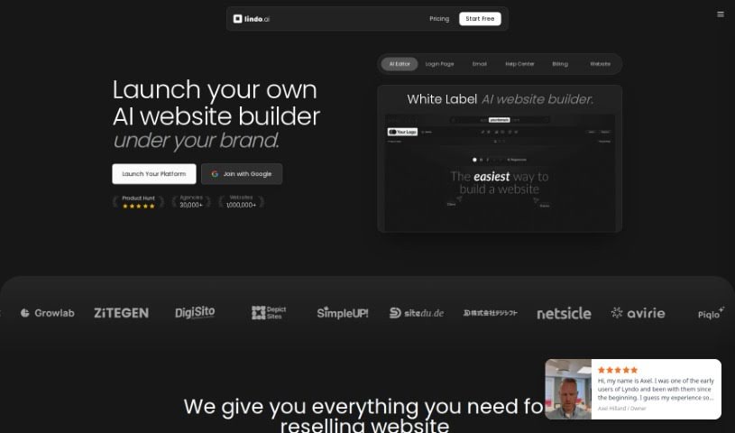 Screenshot of Lindo AI