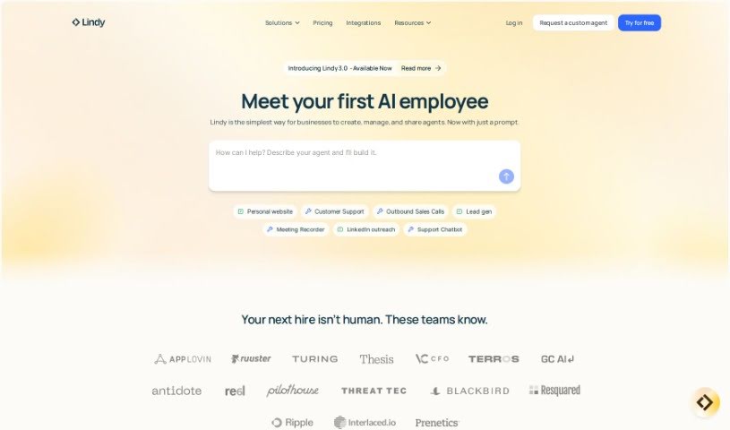 Screenshot of Lindy.ai