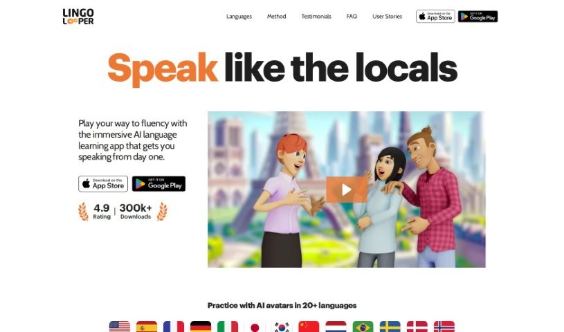 Screenshot of LingoLooper