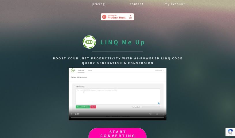 Screenshot of LINQ Me Up