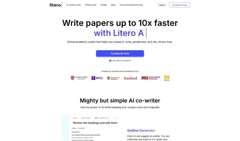 Screenshot of Litero