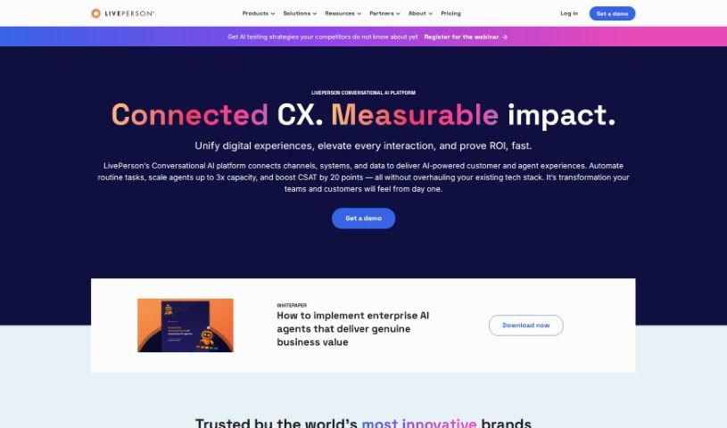 Screenshot of LivePerson