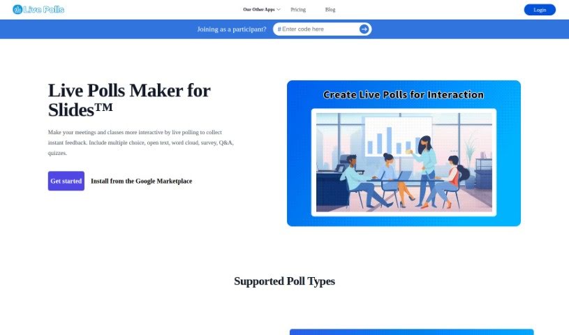 Screenshot of Livepolls Slide Generator