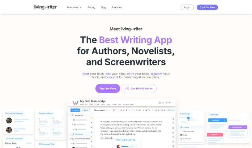 Screenshot of LivingWriter