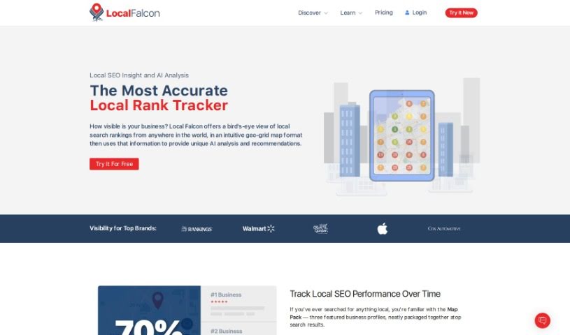 Screenshot of Local Falcon