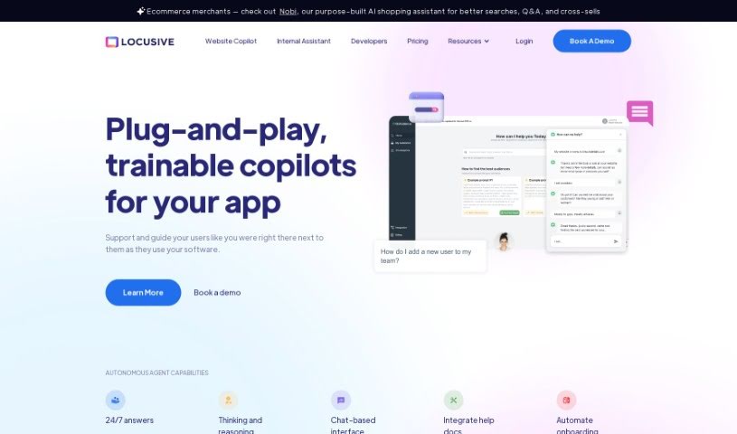 Screenshot of Locusive