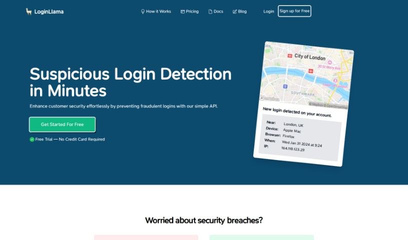 Screenshot of LoginLlama