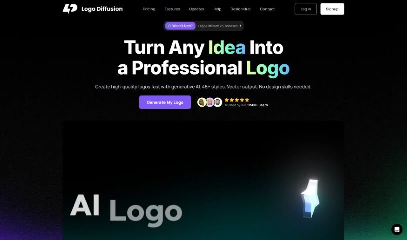 Screenshot of Logo Diffusion