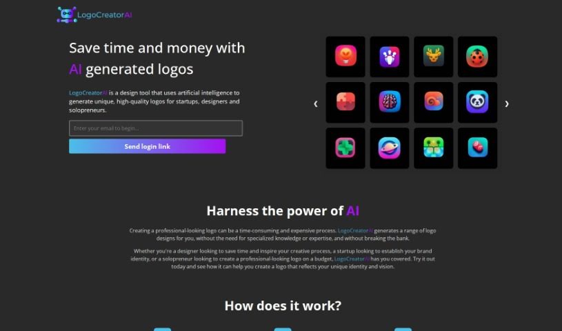 Screenshot of Logocreatorai