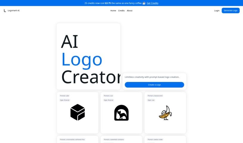 Screenshot of Logomark AI
