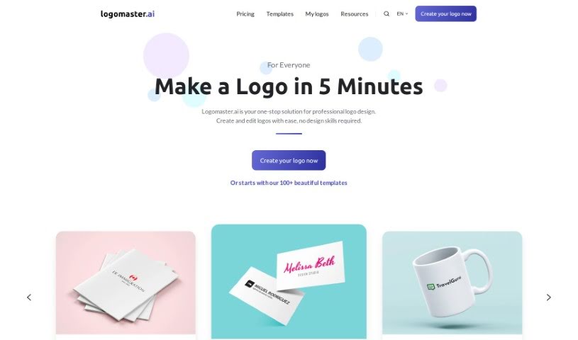 Screenshot of Logomaster.ai