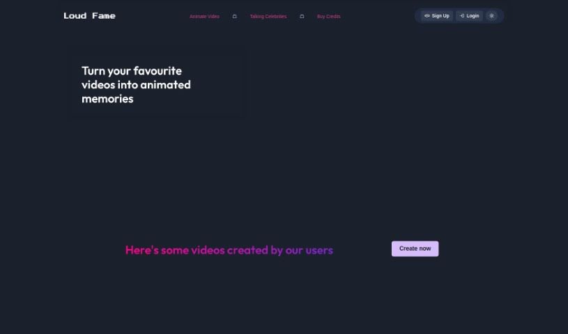 Screenshot of Loud Fame