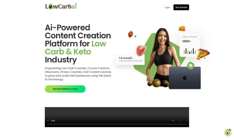 Screenshot of Lowcarbai