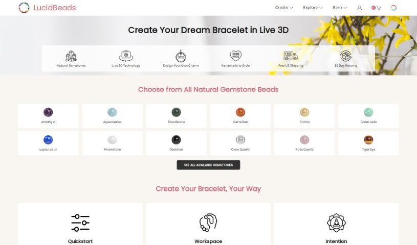 Screenshot of Lucid Beads