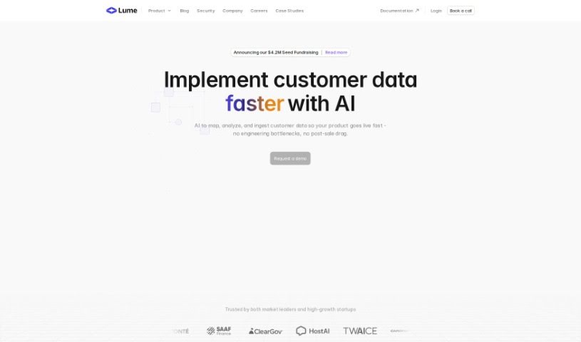Screenshot of Lume AI