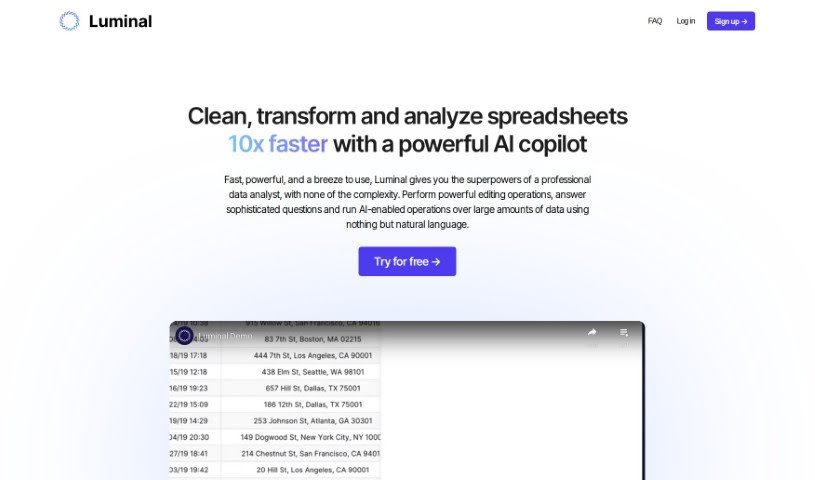Screenshot of Luminal