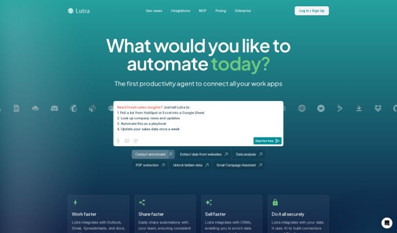 Screenshot of Lutra AI